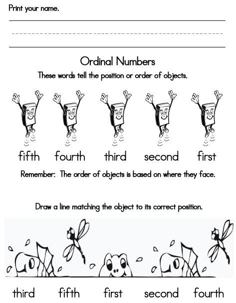 Ordinal Numbers Worksheet Grade 1 Worksheet List Images