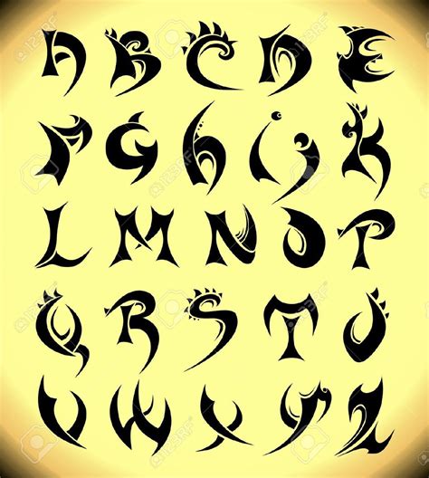 Tattoo Alphabet Tribal