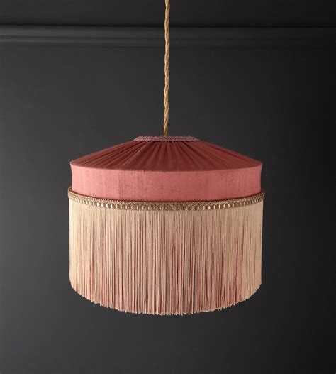 A beautiful vintage lamp with the most beautiful victorian shade.a dear friend of drum lampshade handmade to order using a blush pink velvet fabric and with a choice of metallic lining.made using a 42mm euro ring fitting with an. Blush Pink Silk Tiffany Lampshade - Handmade Fabric ...