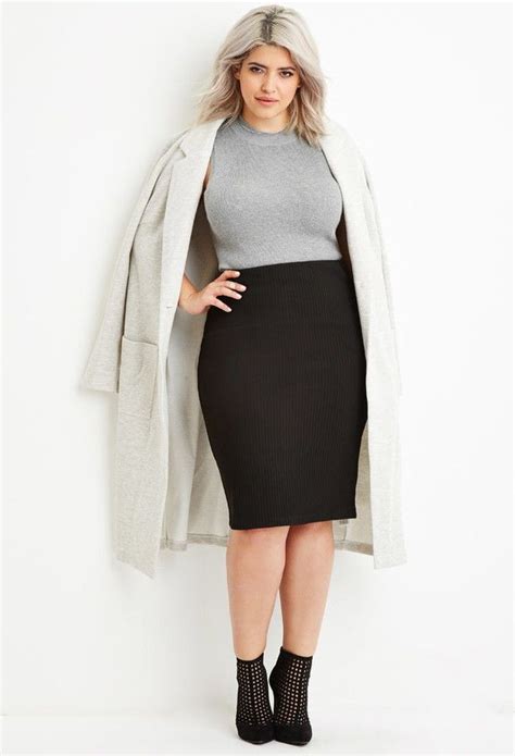 Powerful Tips For Winter Skirt Curvy Ribbed Pencil Skirt Pencil Skirt Outfit Plus Size