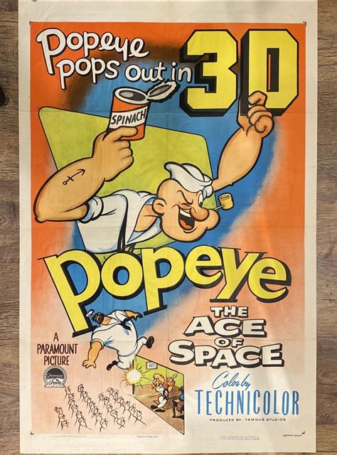 Popeye The Ace Of Space 1953 Animation Film Popeye Original