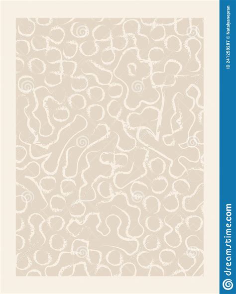 Template With Abstract Line Shapes In Nude Colors Pastel And Terracota