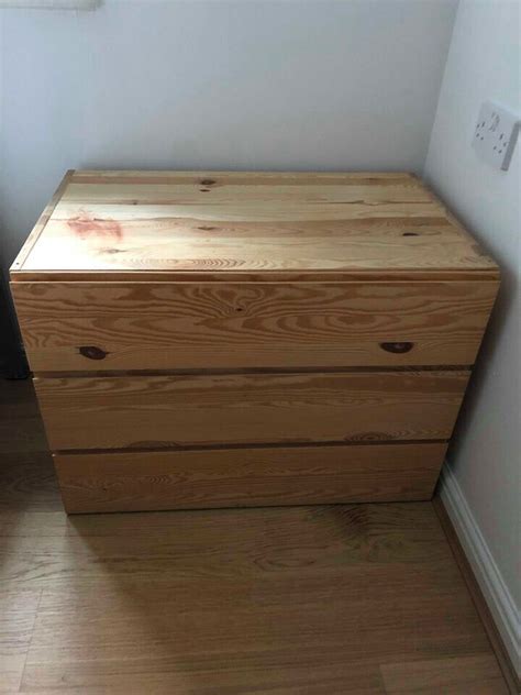 Ikea Ivar Wooden Chest Of Drawers Pine With 3 Drawers Good