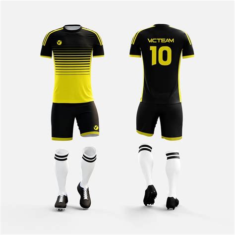 Black Yellow Soccer Jersey Soccer Uniforms Design Sports Jersey
