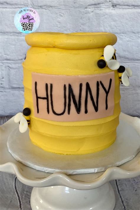 Honey Pot Smash Cake In A Buttercream Style With Fondant Bees Perfect For Those Whinnie The