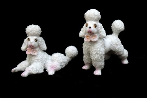 Spaghetti Poodles Pair Mid Century Kitsch Poodle Figurines Etsy