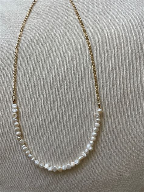 Freshwater Pearl Necklace Etsy