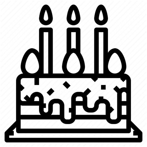 Birthday Cake Candle Food Party Icon
