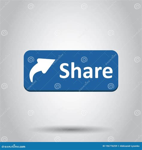 Share Button Icon In Flat Style Arrow Sign Vector Illustration On