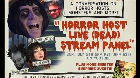 Horror Host Live Dead Stream Panel Youtube