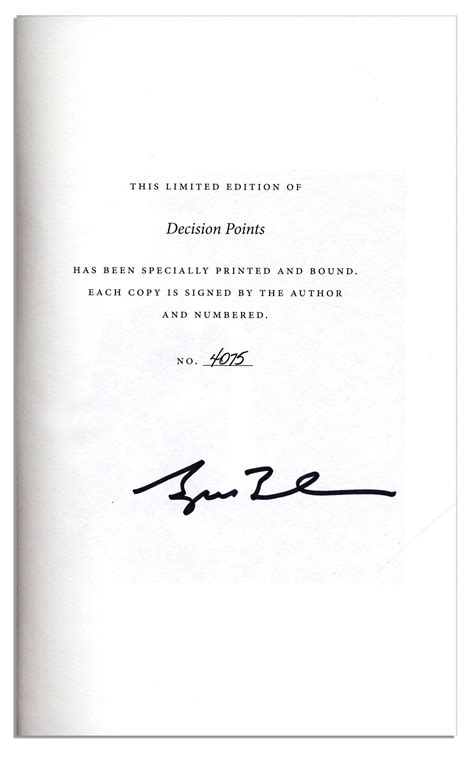 Lot Detail George W Bush Signed Limited Edition Of His Memoir