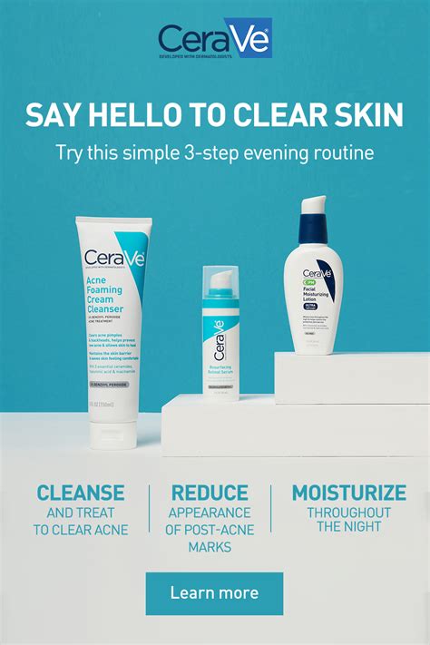 To Maintain Clear Comfortable Skin Follow Ceraves Simple Nighttime