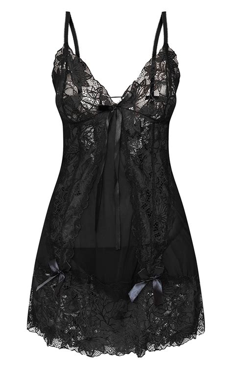 Black Sheer Lace Babydoll Lingerie Prettylittlething Il
