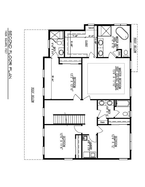 Second Floor Plan 01 31 19 Flipped Premier Design Custom Homes