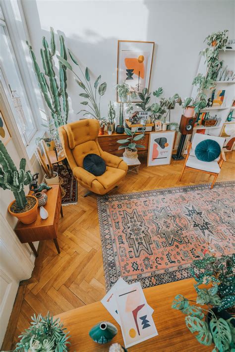 Boho Style Living Rooms Living Room Designs Midcentury Modern Living