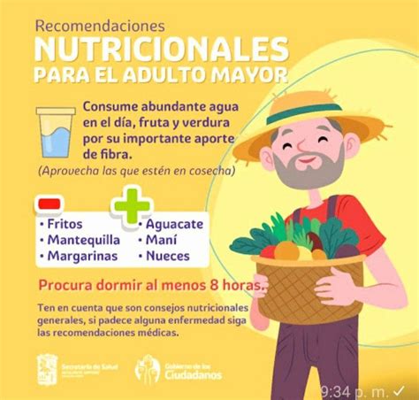 Adulto Mayor Recomendaciones Nutricionales Consejos Nutricionales My