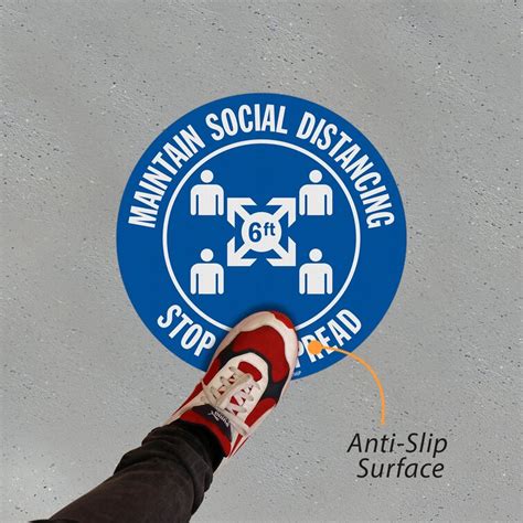 Smartsign Maintain Social Distancing Stop The Spread Anti Slip