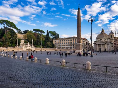 La Piazza Del Popolo La Place Du Peuple Son Obélisque Rome
