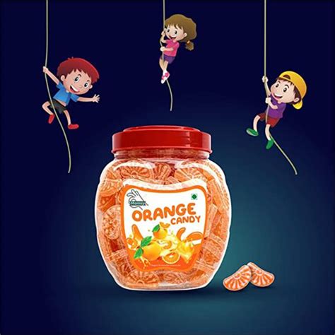 Momsy Premium Orange Candy 250g Narangee Vegetarian No Transfat