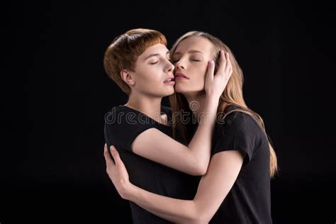 Lesbian Couple Embracing Stock Image Image Of Couple 109181975