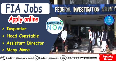 Fia Jobs 2023 Latest Careers For Federal Investigation Agency