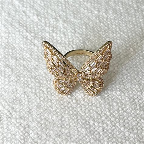 Schmetterling Ring Gold Schmetterling Premium Cz Ring Etsyde
