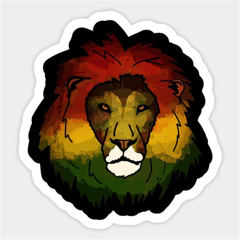 Rasta Lion Lion Of Judah Reggae Clothing Sticker Teepublic