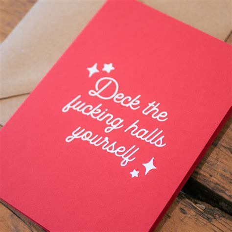 Funny Rude Christmas Card By Shop Selfmade
