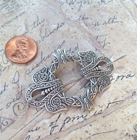 Silver Celtic Shawl Pin Silver Shawl Pin Celtic Scarf Pin Etsy