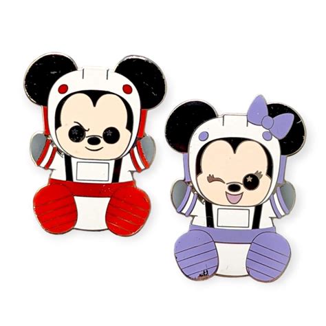 Mickey Mouse And Minnie Mouse Disney Pins Wishables Astronauts