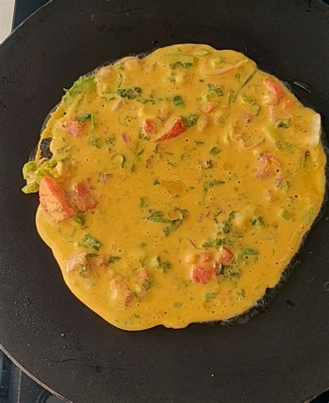 Tomato Omelette Recipe Eggless Vegetarian Omelette Besan Ka Cheela