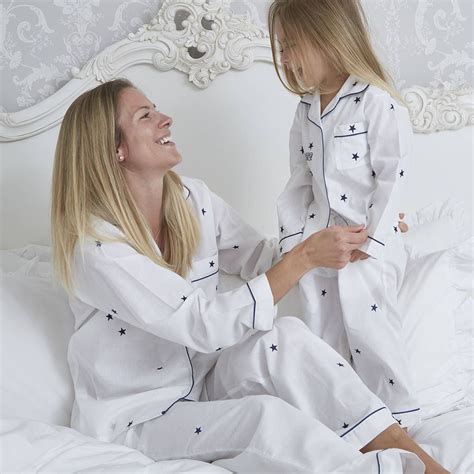 Personalised Mummy And Daughter Star Pyjama Set Pajamas Women Pajama