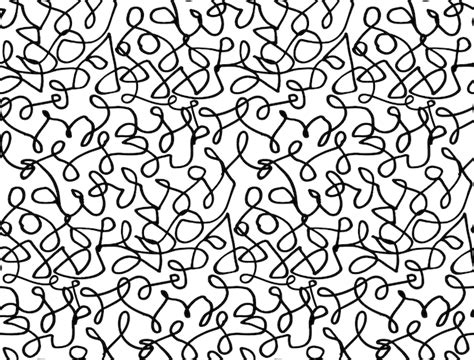 Premium Vector Squiggle Lines Seamless Pattern Pen Freehand Doodles