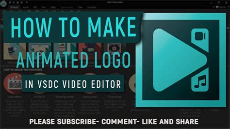 How To Make Animated Logo In Vsdc Video Editor Youtube