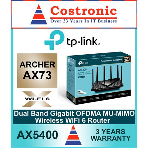 Tp Link Archer Ax73 Ax5400 Dual Band Gigabit Ofdma Mu Mimo Wireless