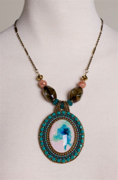 Turquoise NEBULA Art Necklace Ann N Eve Exclusive Made To Order