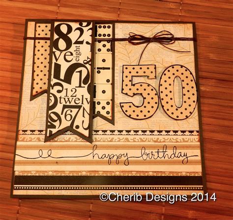 Cherib Designs 50th Birthday Card