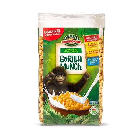 Natures Path Envirokidz Organic Gorilla Munch Corn Puffs Cereal Eco P