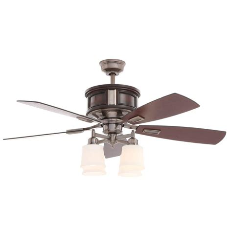 Oil rubbed bronze ceiling fan. Hampton Bay Garrison 52 in. Gunmetal Ceiling Fan-AC438-GM ...