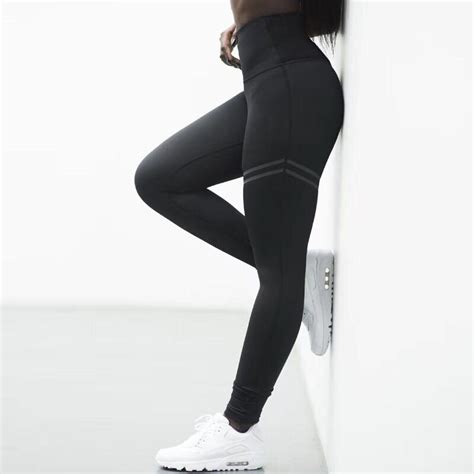 Black Blue Leggings Women Polyester Ankle Length Standard Fitness Pants Elasticity Keep Slim