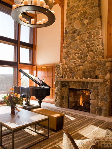 Rustic Stone Fireplace Design Ideas And Remodel Pictures Houzz