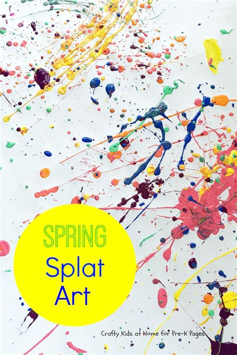 Spring Splat Art A Fun Open Ended Process Art Activity For Preschoolers Pre K Pages