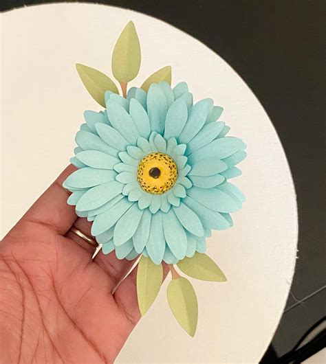 Paper Flower Daisy Template Small Flowers For Diy Projects Etsy