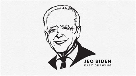 How To Draw Joe Biden Us President Easy Drawing Youtube