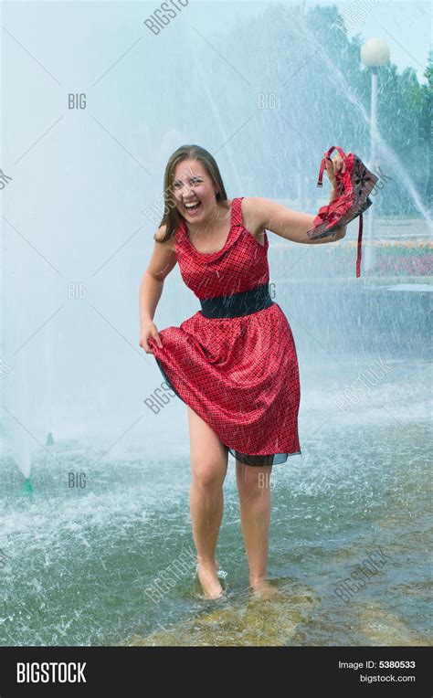 Girl Wet Clothes City Image And Photo Free Trial Bigstock