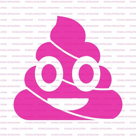 Emoji Poop Stencil Reusable Poop Emoji Stencil Poop Etsy