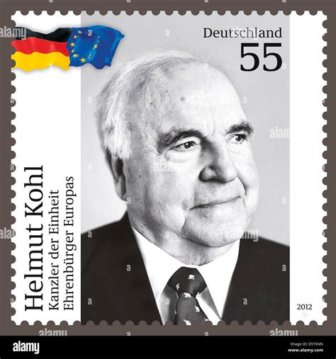 Handout Sonderbriefmarke Für Altbundeskanzler Helmut Kohl Undtierte