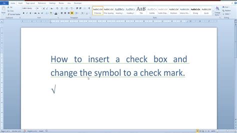 Download How To Insert Check Box Into Ms Word And Change Th