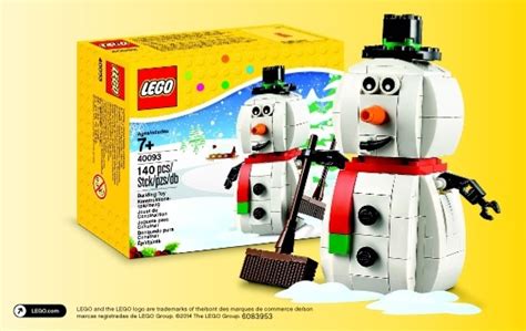 Lego 40092 Reindeer Instructions Seasonal