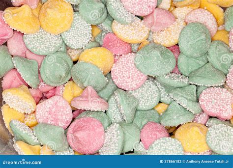 Pink Yellow And Green Candy Drops Treats Stock Photo Image Of Hard